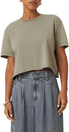 Splendid Palmer Terry Cotton Sweatshirt in Eucalyptus Green at Nordstrom, Size X-Small