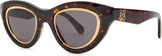Loewe Cat-eye Sunglasses - Brown Havana - One Size