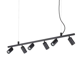 Netlighting Dynamite Indoor Spotlight Ceiling Pendant Lamp 6 Lights Black GU10