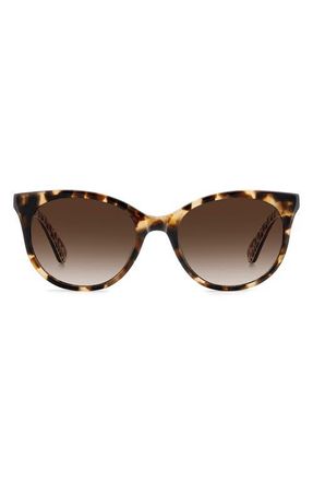 Kate Spade New York karlee 53mm gradient round sunglasses in Havana/brown at Nordstrom