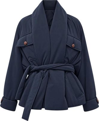 Tela Chaqueta Acolchada - Jackets - Mujer - Azul - S