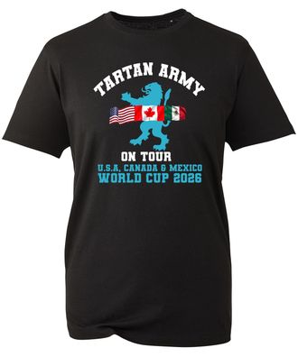 Generic Soccer Army on Tour T-Shirt, Football Supporters T-Shirt, Scotland World Cup Gift, Unisex Adults and Kids Tee Top(Black, XL)