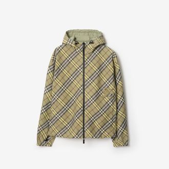 Burberry Reversible Check Hooded Jacket, Size: XXL