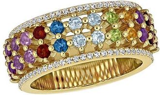 Rina Limor Gold-Plated Silver 1.76 Ct. Tw. Gemstone Ring