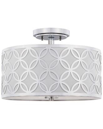 Safavieh Cecily Leaf Trellis 3-Light 15In Chrome Flush Mount