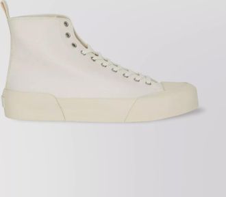Jil Sander cotton canvas high-top sneakers