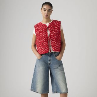 Levi's Rue Liner Vest - Womens - XS - Red