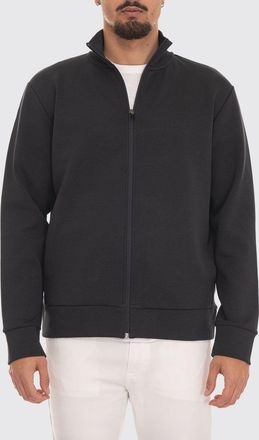 HUGO BOSS Felpa dolcevita in cotone con chiusura a zip e polsini elasticizzati