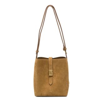 SOEUR Soeur - Bello Mini Su&egrave;de Schoudertas - Dames - Tassen - Beige - Maat: ONE Size Su&egrave;de