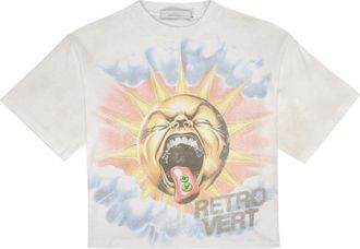 RETROVERT Sun Tongue Tee in White at Nordstrom, Size Xx-Large