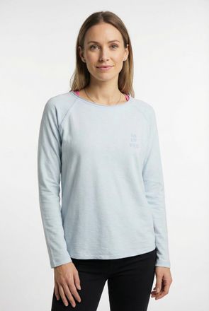 Lieblingsst&uuml;ck Langarmshirt LIEBLINGSST&Uuml;CK Cathrina, Damen, Gr. 4XL, blau (skyway), Jersey, Obermaterial: 100% Baumwolle, clean, unifarben, normal, Rundhals, Raglan&auml;