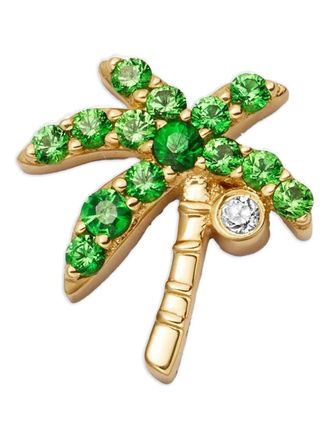 Loquet London 18kt yellow gold Palm Tree charm - women - 18kt Yellow Gold/Tsavorite/Diamond - OS