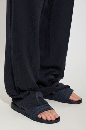 Casablanca Rubber Flip-flops With Logo, Mens, Navy Blue