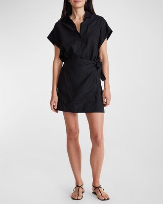 Apiece Apart Catania Wrap Linen Shirtdress
