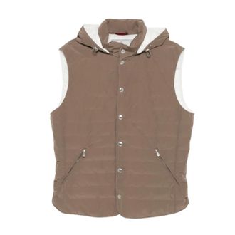 Brunello Cucinelli Heren, Jassen, Bruin, Maat: 2XL Polyamide