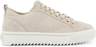 Rehab lage sneakers beige effen leer