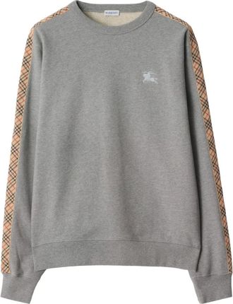 Burberry Felpa con bordo a quadri - Grigio