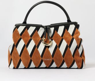 Coccinelle Borsa Lisbet Coccinelle in camoscio e nappa con motivo geometrico