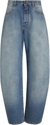 Alaia Barrel Leg Jeans in Faded Blue at Nordstrom, Size 8 Us