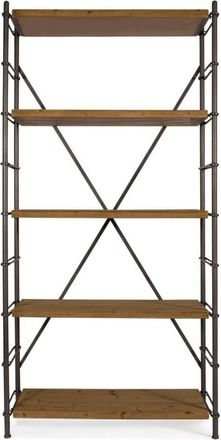 Dutchbone Estantería de metal y madera de color beige