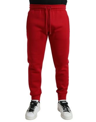 Dolce & Gabbana Rode Katoenen Joggingbroek Pan75045