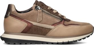 Gabor Schoenen, Dames, Bruin, 42 1/2 EU, Leer, Kleurrijke lage sneakers voor dames