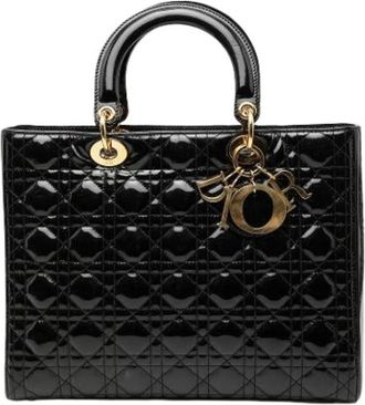 Dior Pre-owned Handbags, female, Black, Size: ONE SIZE Pre-owned Vintage Leather Handbag