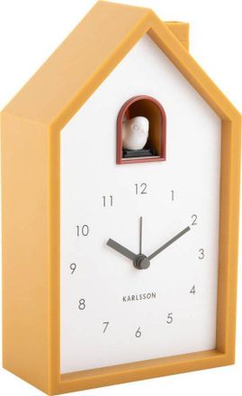 Karlsson Karlsson Cuckoo Reloj Despertador De Cuco Amarillo Dise&ntilde;o Moderno