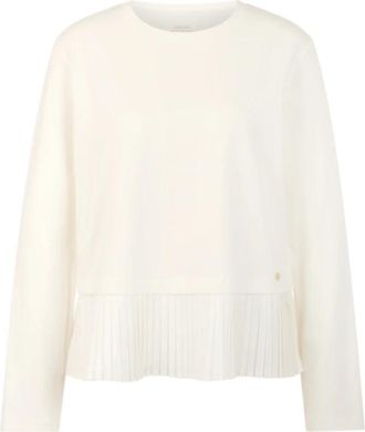Marc Cain Long Sleeve Top - Dames - Longsleeves - Wit - XL - Katoen - Tops