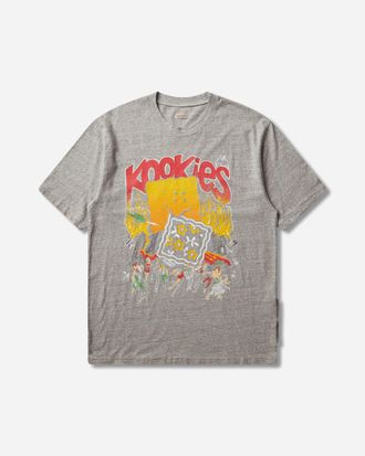 KAPITAL Men s Top Jersey Crew T-Shirt (Buster Peckish Bowy) Grey