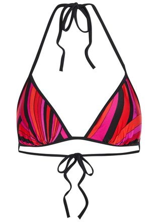 Pucci Printed Halterneck Bikini top - Pink - S (UK8-10 / S)