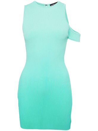 DAVID KOMA ribbed-knit gradient minidress - Green