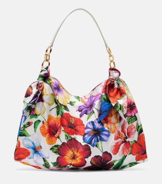 Dolce & Gabbana Medium floral satin tote bag