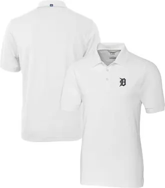 Cutter & Buck Mens Cutter & Buck White Detroit Tigers Big & Tall Advantage Tri-Blend Pique Polo at Nordstrom, Size 4X-Large