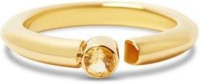 Argento Vivo Stone Bypass Ring in Gold /citrine at Nordstrom, Size 6