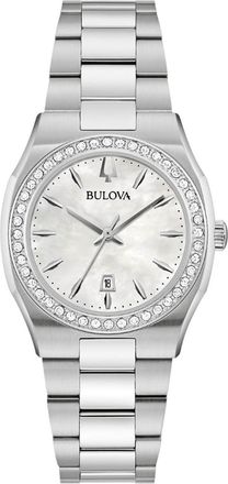 Bulova Surveyor Dames Zilveren Horloge 96R245