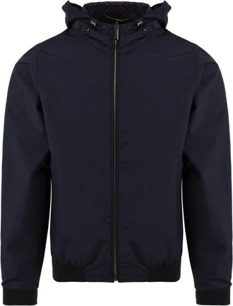 Moorer Dennys-Stp Jas - Heren - Bomber jackets - Blauw - M - Polyester - Jassen
