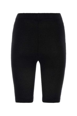 Balenciaga Womens Black Stretch Terry Fabric Leggings