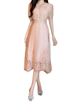 Burryco Burryco Short Sleeve Midi Dress