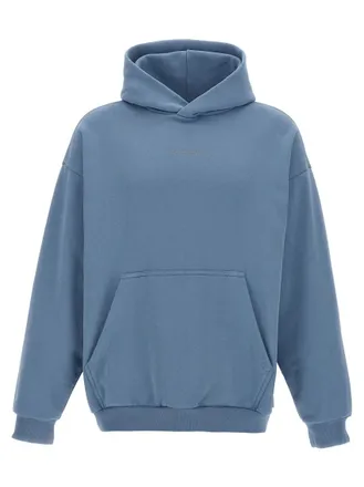 Balenciaga Blue Long Sleeve Logo Hoodie