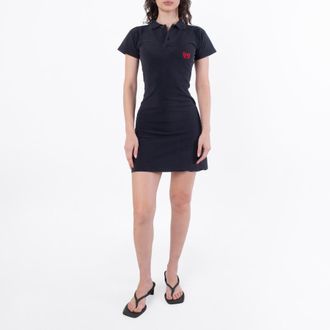 Balenciaga Polo-Style Mini Cotton Dress, Size X-Small