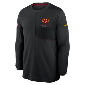 Nike Washington Commanders Sideline Coach Nike Mens Dri-FIT NFL Long-Sleeve Top in Black | 03B1069Y9E-B8B