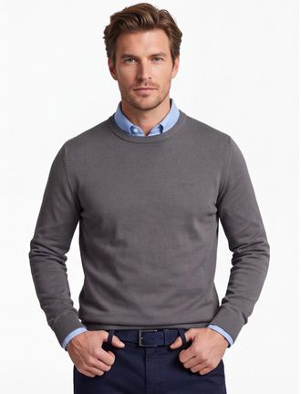 HUGO BOSS trui Boss Orange Asac-C groen gebreid normale fit