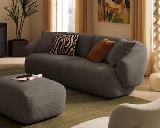 Castlery Auburn Sofa Customized, Dark Grey, Spill Resistant, Modular for Castlery Sofas