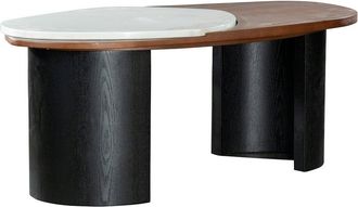 Statements by J. Statements By J Modern Irregular Braxton Marble Top Coffee Table