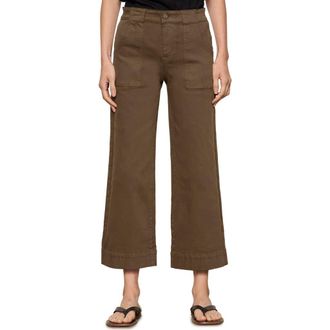 Sanctuary Insider High Waist Cropped Straight Leg Jeans in Forage Green at Nordstrom, Size 24