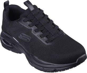 Skechers Skech-Air Venture Slip Resistant Shoes for Healthcare ProfessionalsMen, Black/White, 48 EU Ancho