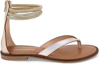 Les Tropeziennes Leren teensandalen met steentjes Hodixy