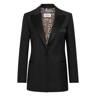 Philipp Plein Jassen, Dames, Zwart, M, Wol, Blazer