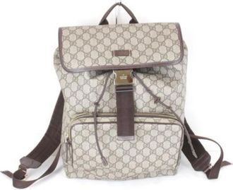 Gucci Pre-owned Backpacks, female, Beige, Size: ONE SIZE Pre-owned Vintage Backpack
